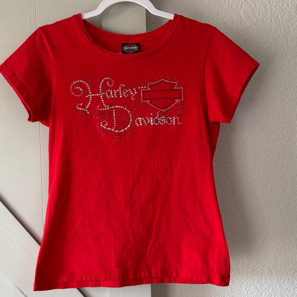 Harley-Davidson Women’s Medium Sparkling Red Tee